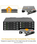 Built Like A Tank 8 Bay 2.5 Inch Sata Hdd And Ssd Backplane Cage With Locking Trays showing hot-swappable drive compatibility.