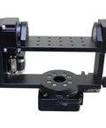 Electric Rotary Table 360 Degrees Angle Rotary Table With Hollow Index Plate and U Shaped Arm, aluminium, anodized black.