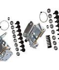 Badass Heavy Duty Two Piece Front Door Hinge Set For GMC K1500 1988 Through 1999 with mounting hardware and brackets.