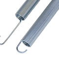 Straight Up And Rock Solid Replacement Tension Springs For Recliner Sofa Chair Bed Mechanism Assist Lock System Six Quarter Inch Overall Length Zero Fuss Set Of Two Units close-up view of silver tension springs with hooks.