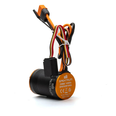 2 In 1 Brushless Crawler Motor ESC Combo 1400Kv Ready To Install Waterproof Drag Brake System With 40A 160A ESC Compact For Tight Scale Rigs SPMXSEM1040A with wires