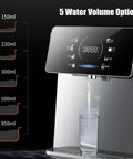 2200W Wall Mounted Water Dispenser With Kid Safe Lock, Adjustable Temperature, Big Touchscreen, showing 5 water volume options