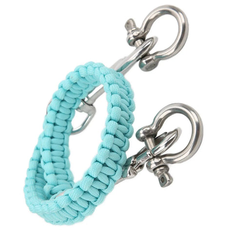 Heavy Duty Luminous Underwater Camera Carry Rope For Diving Gear Wearproof Parachute Rope Hand Knitted Lanyard Noctilucent Blue