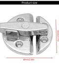 Marine Cabinet Door Catch Latches 316 Stainless Steel Push Button Hardware with dimensions marked, rustproof, saltwater ready