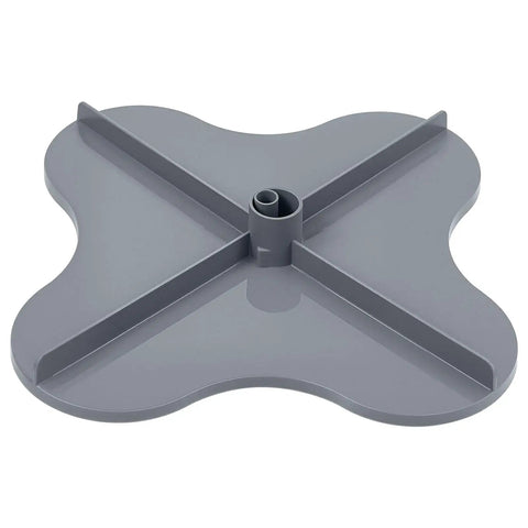 Heavy Duty Spreader Impeller Replacement For Lawn Care Broadcast Spreaders, gray plastic part, fits LESCO models, top view