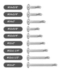 Top Shelf Boss Level Flat Head Hex Socket Sheet Metal Screws 100 Piece Set M4 Self Tapping Rugged Stainless Steel Hardware Kit With Allen Wrench For Tough Diy Projects various sizes on display