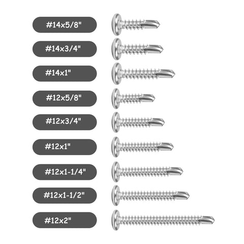 Top Shelf Boss Level Flat Head Hex Socket Sheet Metal Screws 100 Piece Set M4 Self Tapping Rugged Stainless Steel Hardware Kit With Allen Wrench For Tough Diy Projects various sizes on display