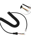 Replacement Microphone Cable For Handheld Radios With Heavy Duty Spiral Cord No Fuss Plug And Play
