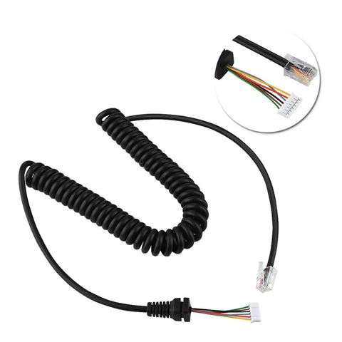 Replacement Microphone Cable For Handheld Radios With Heavy Duty Spiral Cord No Fuss Plug And Play