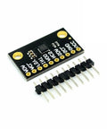 ICM20948 9 Axis Motion Tracking Sensor Module With Gyroscope Accelerometer And Magnetometer For I2C Use Perfect Pick For Developers Robotics Buffs And Gaming Gear, black PCB with header pins