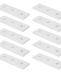 Heavy Duty Aluminum Joining Plates For Wood 3 Hole Flat Connectors 10 Pack stacked flat connectors for structural reinforcement.