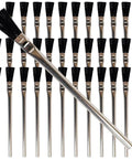 Boar Hair Acid Flux Brushes Set 36 Count Three Eighths Inch Do It All with 6 inch handles for glue and oil applications.
