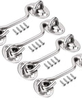 Heavy Duty Stainless Steel Hook And Snap Latch For Outdoor Gate Cabin Door Or Window With Included Mounting Screws, 76mm length.