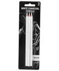 White Charcoal Pencils Carbon Drawing Set 9 Pieces for Sketching and Illustration Expressive Lines Deep Bold Tones Wood and Graphite Sketching Accessories for Art Students packaging