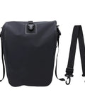 Rainproof Bike Rack Pannier Bag With Reflective Strips And Buckle, Adjustable Straps For Stable Wobble Free Ride, black color