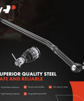 Front Suspension Kit 10 Piece With Upper And Lower Ball Joints And Tie Rod Ends For Ford E Series Econoline Vans 1992 To 2006 Drag Link Included For Heavy Duty Road Ready Performance And Easy Direct Fit Upgrade, steel tie rod end