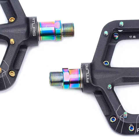 Titanium Alloy Pedal Extenders With Hollow Spacers 16/20 Mm Waterproof Anti Rust Left Right Marked For 9/16 Inch Threaded Pedals