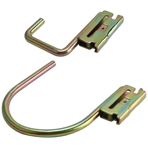 8 Piece Heavy Duty E Track Hooks Set J And L Style For Cargo Tie Downs In Trucks Trailers And Vans With Spring Fittings Rust Resistant Steel Hangers For E Track And X Track Systems Gold