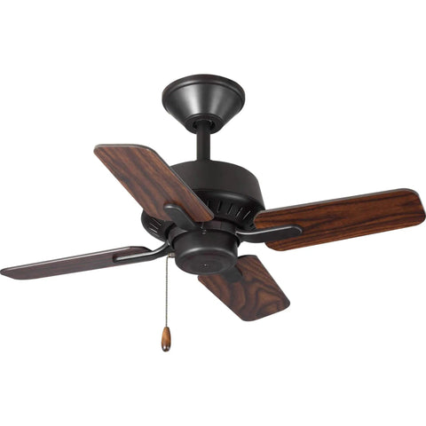 Drift Collection 32 Inch Four Blade Ceiling Fan Dope Breeze with Quiet Motor, bronze finish, wood blades for modern rooms.