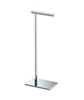 Freestanding Toilet Paper Holder Stand With Weighted Base In Modern Rectangle Chrome Finish For Bathroom Vanity A Must Have Upgrade You Can Move Anytime Grab And Go No Wall Mount Needed Sleek Contemporary Design.