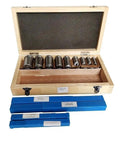 CNC Keyway Broaches Set For Milling Machines 18 Piece High Speed Steel Broaching Toolkit with bushings and shims in wooden box