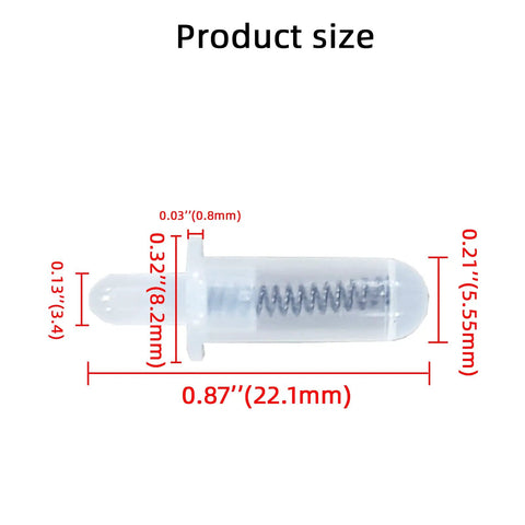 Top Notch Plantation Shutter Repair Kit With Twenty Heavy Duty Plastic Spring Pins And Rust Resistant Metal Springs For No Sweat Diy Household Upgrade Projects, measuring 0.87 inches.
