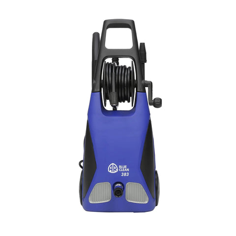 Front view of Beast Mode Portable Pressure Washer 1900 PSI 1.51 GPM 14 Amp with onboard storage and trolley