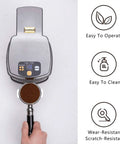 Boss Level Pro Cordless Electric Coffee Tamper Boasts Crisp Digital Display And Slick 58 Mm Auto Press For Flawless Espresso Tamping Every Single Morning with coffee grounds.