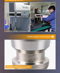Inspection scene featuring Mitutoyo profilers and machines for quality control in CNC machining settings.