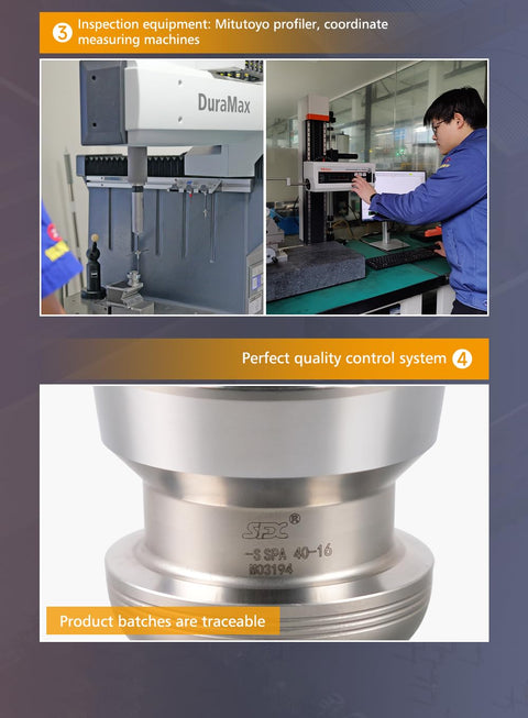 Inspection scene featuring Mitutoyo profilers and machines for quality control in CNC machining settings.