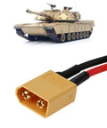 XT60 Male To 4mm Bullet Female Power Cable 14cm 18AWG Durable RC Battery Lead For Heng Long 1/16 Tanks And Other RC Models