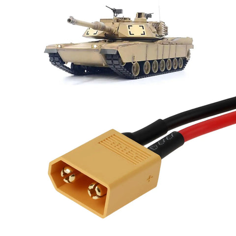 XT60 Male To 4mm Bullet Female Power Cable 14cm 18AWG Durable RC Battery Lead For Heng Long 1/16 Tanks And Other RC Models