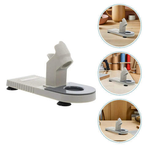 Heavy Duty Plastic Glue Stick Organizer Stand With Deep Trenches For Hot Melt Adhesive Pens, grey plastic desktop tray.