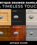 Solid Set Of Twenty Antique Silver And Gray Marble Oval Ceramic Cabinet Knobs Serving Dope Vintage Vibes That Will Level Up Your Kitchen Bedroom Or Bathroom Vanities Today on various cabinet colors.