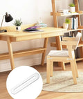 Stainless Steel Adjustable Slotted Bracket Set For Timber Wood Furniture And PC Case Mounts, attached to wooden chair leg