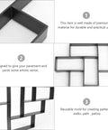 Garden Paving Mold For Concrete Walkways And Patios, Easy To Use Plastic Rectangular Floor Mold, Durable Polypropylene, Black