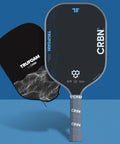 TruFoam Waves Paddle with Elongated Handle, 14mm foam core, carbon fiber, pro grade performance, includes neoprene cover, front view