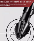 10pc black carbide masonry drill bit set, 3/16 inch, serrated four-flute tips for concrete, brick, tile.