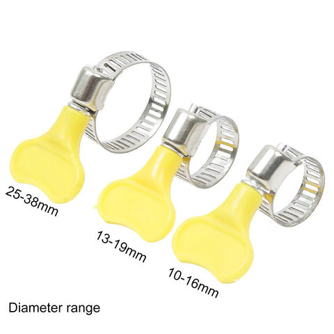 Stainless Steel Hose Clamps With Handles Adjustable Pipe Fixing Clamps For Gas And Water Lines Auto And Plumbing Use Corrosion Resistant 304 Grade Workhorse Heavy Duty Quick Fit For Easy DIY And Pro Installs