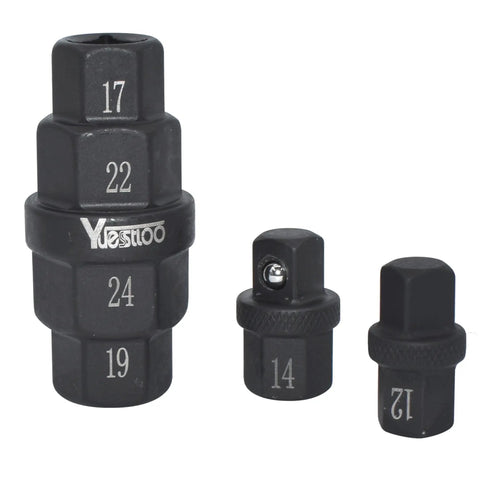Six In One Motorcycle Hex Axle Tool For Front Axle Wheel Removal And Installation, Allen Spindle Socket Adapter.