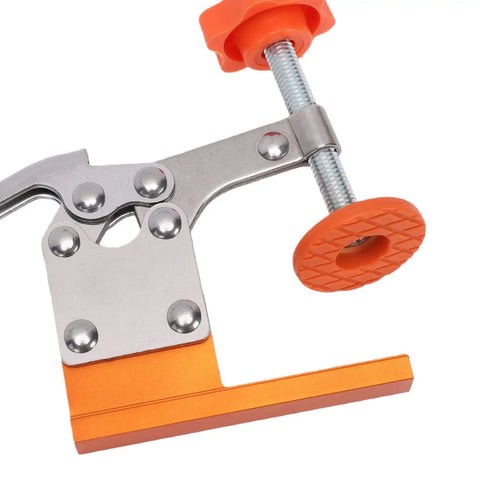 Precision Router Corner Radius Template Set R20 R25 R30 R35 With Secure Board Locking Clamp For Woodworking Slot Positioning Steel clamp detail