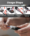 Usage steps for Fast Locking Wire Plug In Connector With Buckle For Quick Connects Flame Retardant Emergency Repair Kit Simple Push In Wiring For Home And Car No Tools Needed 50 Pack