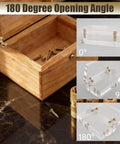 8 Pack 8mm Hidden Brass Barrel Hinges With 180 Degree Concealed Action, Drill Bit Included, gold finish on box