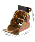 Foldable Self Locking Table Leg Hinges 4 Pack In Golden Iron For Home Furniture, Heavy Duty Folding Brackets For Tables And Cabinets, Easy Install