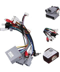Upgrade Your Ride With This 16 Pin Wiring Harness Adapter Featuring XINPU XP Canbus Decoder, showing multiple colored wires and connectors.