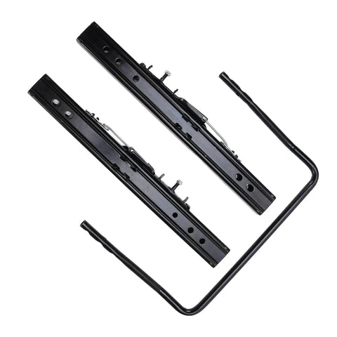 Universal Seat Sliders With Dual Lock Design for Bottom or Side Mounted Seats, heavy duty steel track system, top view