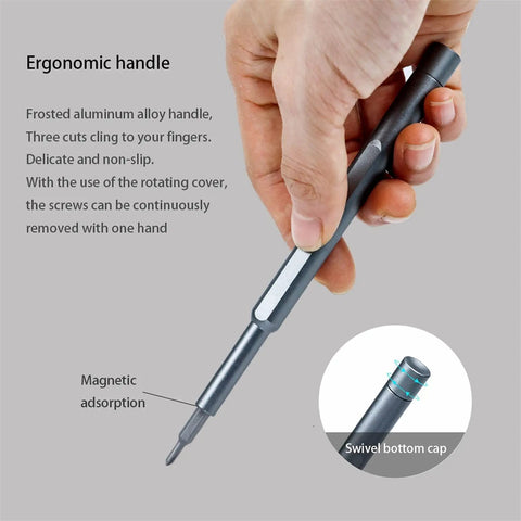 Heavy Duty 63 In 1 Precision Screwdriver Set With Magnetic Bits For Phone Repair Including Torx And Hex Heads Built To Last A Lifetime, aluminum handle