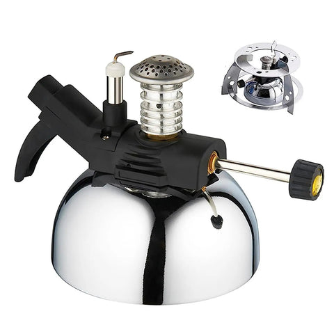 Mini Butane Burner Portable Gas Stove With Aluminum Rack For Outdoor Camping And Home Science Experiments, 1300 C Heating