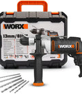 Knockout Impact Drill Packing 810 Watts And A Beefy 13 Mm Chuck Featuring Variable Speed Control and Bonus Bit Kit.
