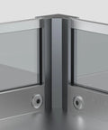 Top Shelf Aluminum Blind Rivets Two Hundred Sixty Piece Pack One Eighth Diameter By Half Inch Length Pop Rivets Heavy Duty Hardware For Sheet Metal Slam Dunk Quality With Your Everyday Rivet Gun Setup Now, showing rivets securing corners of glass and metal.